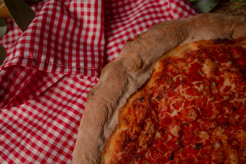 Pequod's classic cheese deep dish pizza with caramelized crust